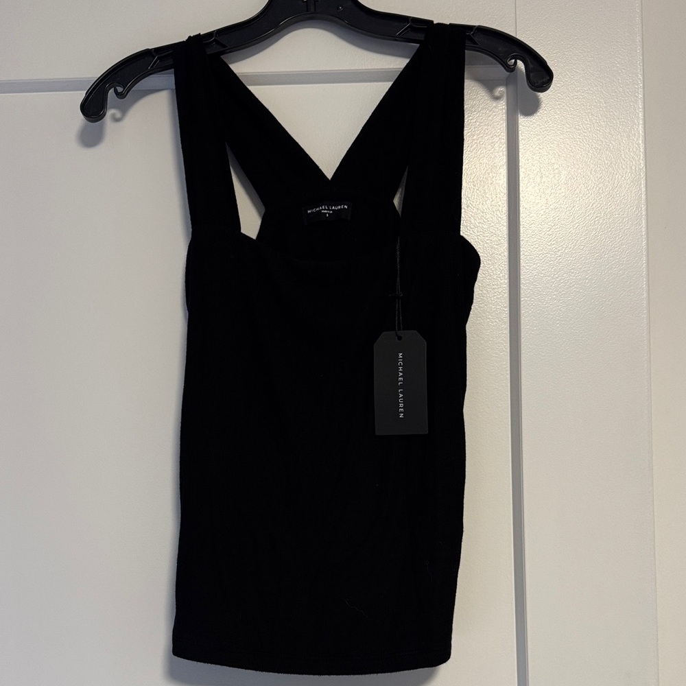 Michael Lauren Black Camisole tank Top Size Small.